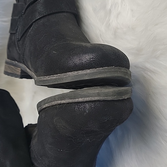 TORRID Black Faux Leather Moto Biker Equestrian Riding Knee High Zip Boots 10W - Picture 5 of 11